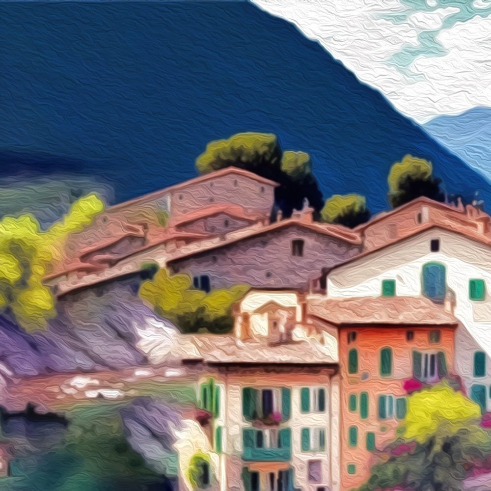8x8 Italy Lovely‎ Fantasy Art Watercolor Oil Painting Print - Picture 5 of 6